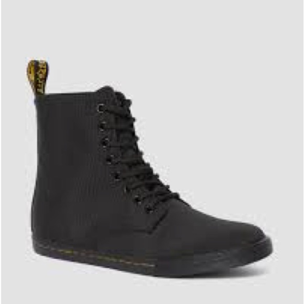 Dr. Martens Sheridan black canvas lace up boots youth size 3 ladies size 4 punk